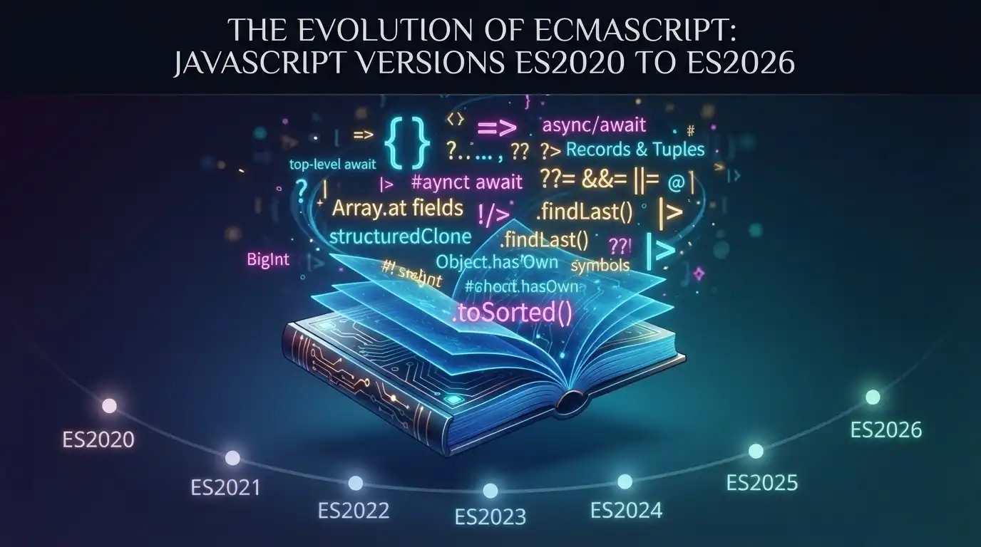 JavaScript와 TypeScript 기반 최신 ECMAScript 기능을 표현한 대표 이미지