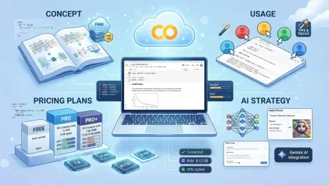 Google Colab 기반 AI와 LLM 실험 환경을 표현한 대표 이미지