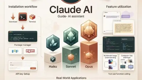 Claude AI와 Claude Code, MCP 기반 바이브 코딩 흐름을 표현한 대표 이미지